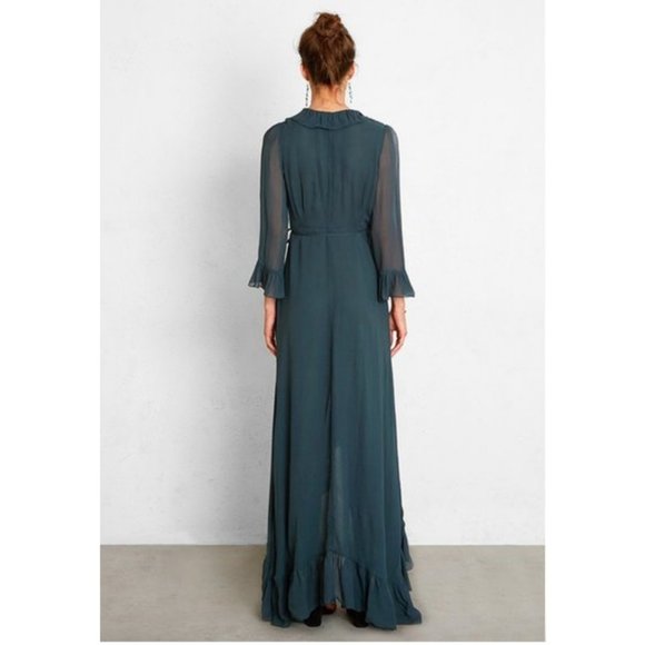 CHAN LUU DARKEST SPRUCE FLAMENCO DRESS - Picture 3 of 3